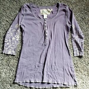 Aventura| Organic Cotton Henley Tunic Top with V-Neck